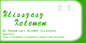 ulisszesz kelemen business card
